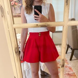 Keepsake red flare shorts